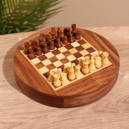 Magnetic chess 20.5x20.5x3.5 cm, shisham tree