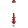 Bayerlux lamp "Scandy" LED 6W 4000K Red 12x12x37-205cm