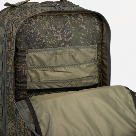 Tactical backpack, TAIF, 45 l, lightning department, 3 outer pockets, camouflage color/green-6