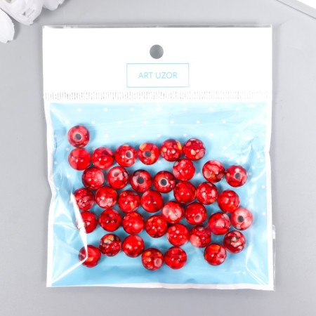 Beads for creativity Plastic "Balls Shadow Red" set 20 grams d = 1 cm-2