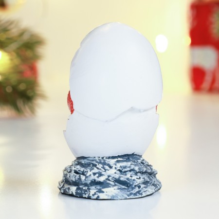 New Year. Symbol 2025. Figure "Snake in the egg" Red, 4x4x7cm-2