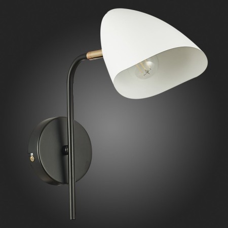 Wall lamp EVOLUCE. Sle103601-01. Satta. 1x40 W, E14, 12.5x28.5 cm, black color, gold-4