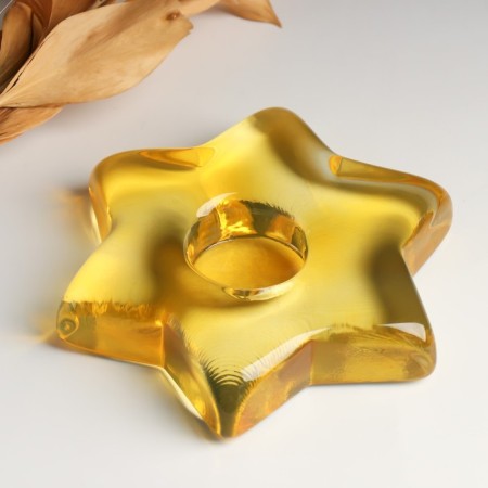 Crystal flower candlestick 3x15cm, 20 ml sand-1