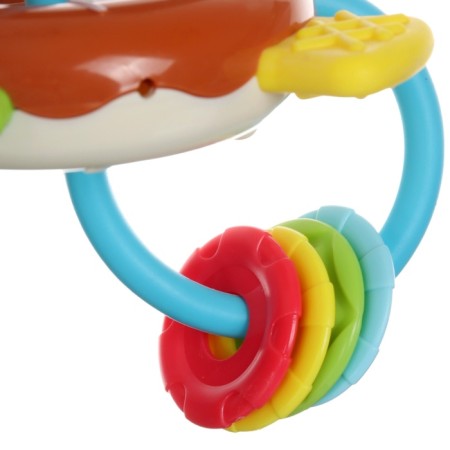 The rattle "Sweets: Donut", with elastic elements, color mix, crush me-8