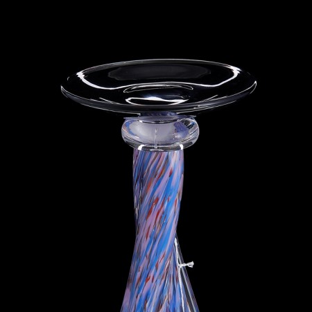 Helix candlestick, blue, 36 cm-1