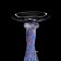 Helix candlestick, blue, 36 cm