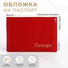 Cover for passport, red color