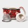 Keramic teapot with a metal sieve "Lotus", 200 ml, red color