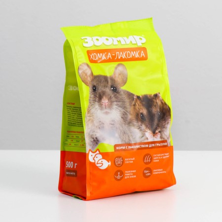 Feed-stamping "Zoomir Homka-Lakkoka" for rodents, 500 g-1