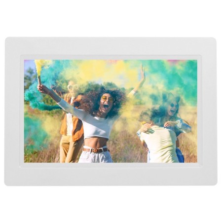 Digital photo frame Digma PF-932, 9 ", IPS, 1024x600, plastic, remote control, video, white color