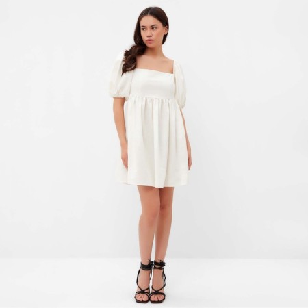 Women's dress with voluminous sleeves MIST Summer Time, White, p. 46-1