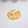 Decor metal for creativity "toad on a coin" gold 1.4x1.4x0.5 cm.