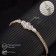 Bracelet with rhinestones "Zircon" Izk, pattern, white color in pink gold, 15cm