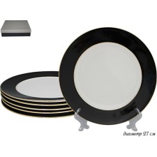 Set of plates Lenardi Black, D = 27 cm, 6 pcs