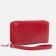 Women's wallet with a zipper, with a pen, red color