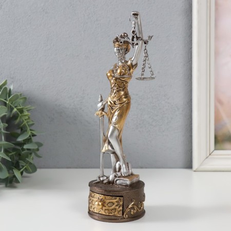 Souvenir Polystone "Femis - the goddess of justice, on the box" 7x8x24 cm-4