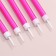 Set of candles for the Manhattan cake, 9 cm, 8 pcs, 24 min, pink metallic