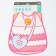 Bibslate with a pocket for a girl, waterproof, on Velcro, Mix color