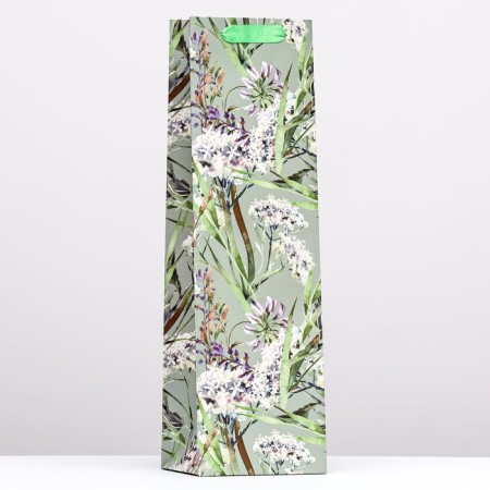 Package for the bottle "delight", green 12 x 40 x 10 cm
