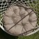 Villy swing pillow, diameter 60 cm, dark beige color