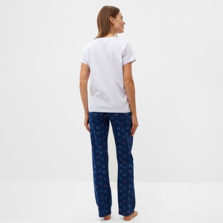 Home female "hearts" (T -shirt/pants), white/blue color, size 52-3