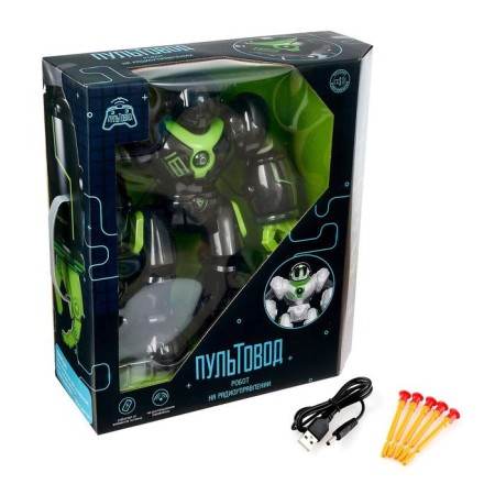 Robot radio -controlled "patrol", light effects, Russian voiceing, black color-4