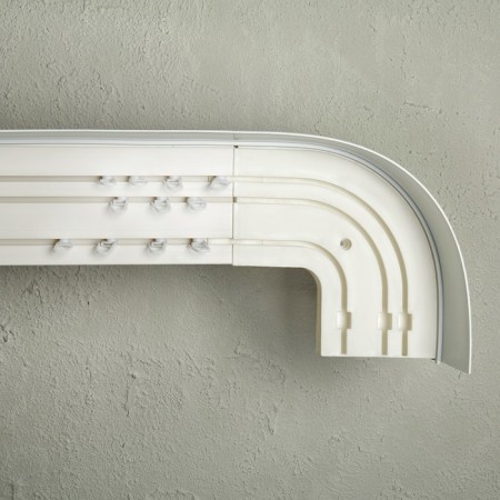 Three -cereal cornice "Ultracompact. Grace silver ", 300 cm, with a decorative bar 7 cm, elegan-2