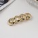 Halle hair clip "Helle" circles relief, 7 cm, gold