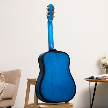 Acoustic guitar "Amistar N-513" 6 string, Menz. 650mm, art decoration, blue-2