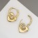 Earrings Metal "Heart" rhythm, color gold