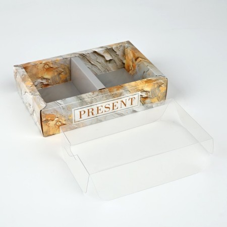 Folding box with a plastic lid "Texture", 16.5 x 11 x 4 cm-3