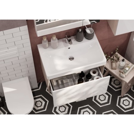 Tumbling under the Aquaton Asti sink, 70 cm, white gloss color, white matte-5