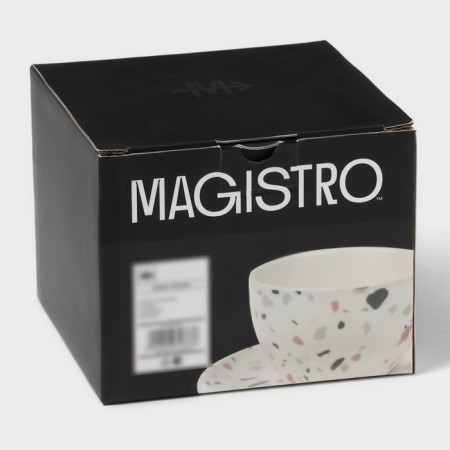 Set of Porcelain Magistro TERAZZO, 4 objects: 2 cups 150 ml, 2 saucers d = 12.5 cm-15