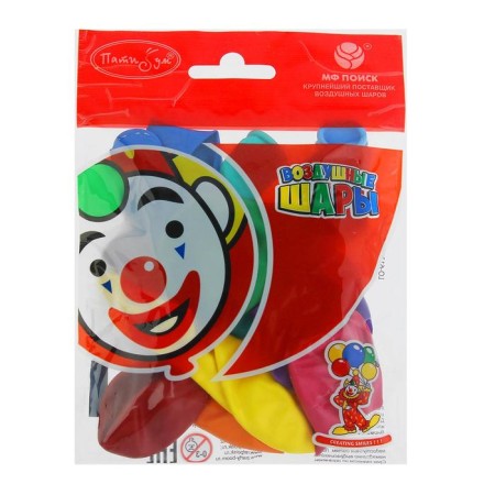 Latex balls 9 ", assorted, pastel, set of 10 pcs.-1