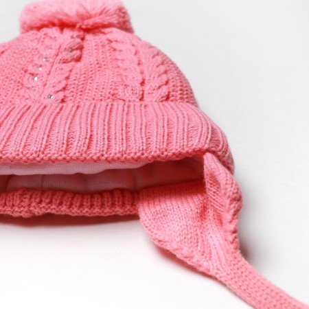 Hat for girls, pink color, size 44-46-1
