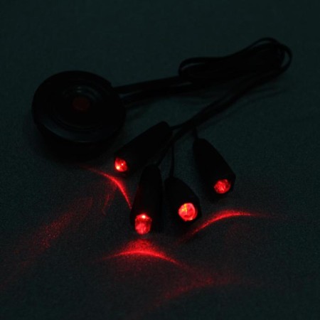 Cycling Lanter STG on a helmet JY-389, 4 LEDs, 4 functions, CR2032 battery-1