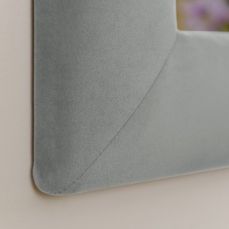 Square mirror "Alero" with buttons, 855 × 855 mm, premium velor, color stellar dust-1