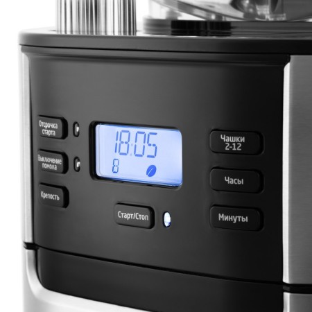 Kofemashin KITFORT KT-720, drip, 1050 W, 1.5 l, 200 g, black-silvery-2