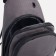 Male sling bag from textiles, headphone opening, gray color