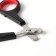Coger scissors with an emphasis for a finger, a hole of 6 mm, black with red
