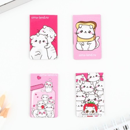 Magnetic bookmarks mini, 4 pcs "The smallest"-4