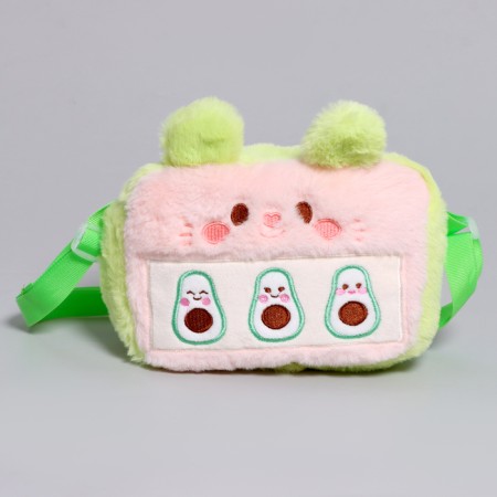 Children's "Bunny" bag, 18 cm, green color