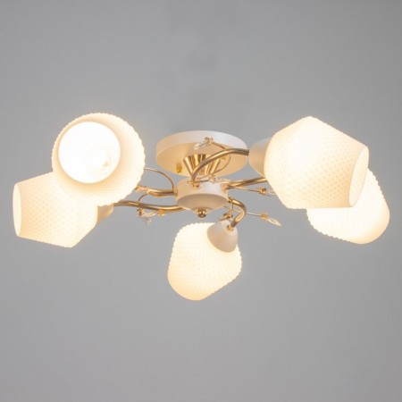 Ruxi chandelier 5he27 40W white-gold 56x56x28 cm Bayerlux-1