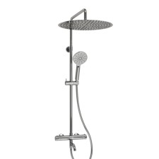 The shower system Wasserkraft A188.117.127.087.ch Thermo, tropical shower, thermostat, chrome