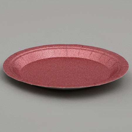 Paper plates "Squeezes", 6 pcs, burgundy color-1