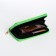 Women's wallet with lightning, green color