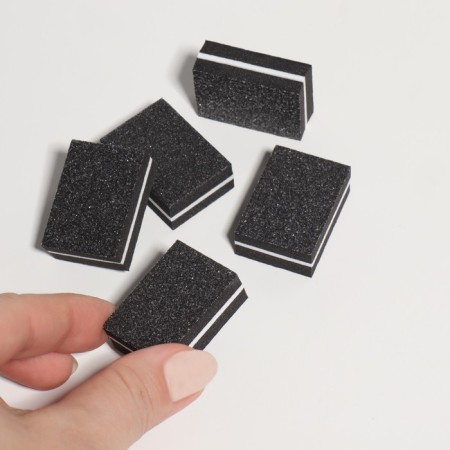 Batf sandpaper for nails, set 50 pcs, bilateral, 3.5 × 2.5 cm, black color-4