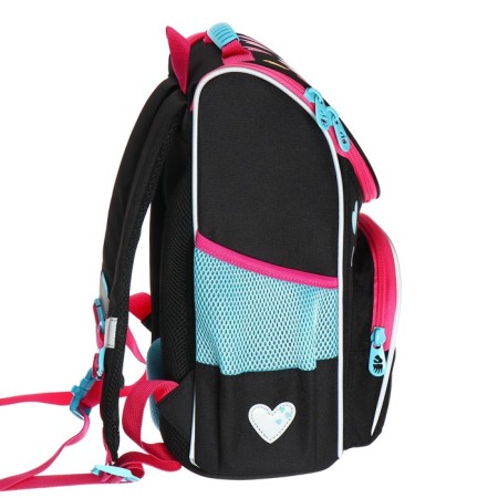 School standard, 33 x 25 x 13 cm, Grizzly, + bag for shoes, plush, black-3