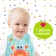 Bibslate for feeding "Favorite baby: crab", waterproof, blue color