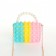 Baby bag on the castle, pink/yellow/turquoise color